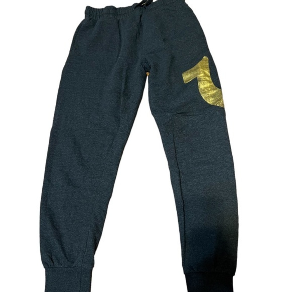 True Religion Gray Joggers With Large Logo Size Small